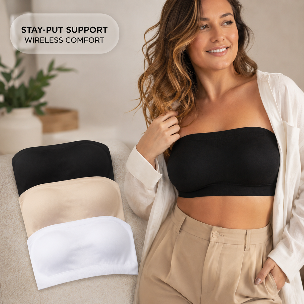Convertible Strapless Bandeau Bra on a clean background