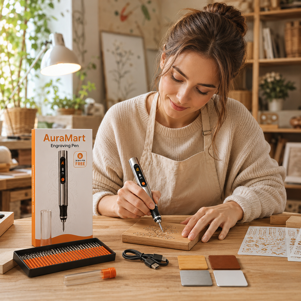 The Original Customizer Engraving Pen with a source-listed feature presentation