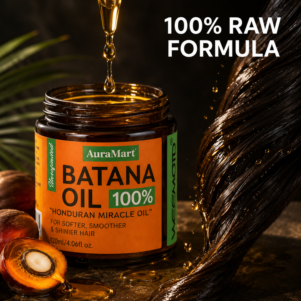 100% Raw Batana Oil for Hair with a source-listed feature presentation