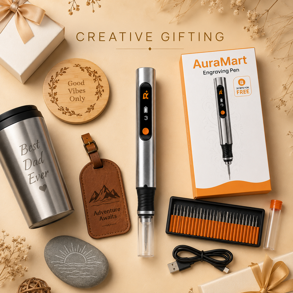 The Original Customizer Engraving Pen in a neutral daily routine setting