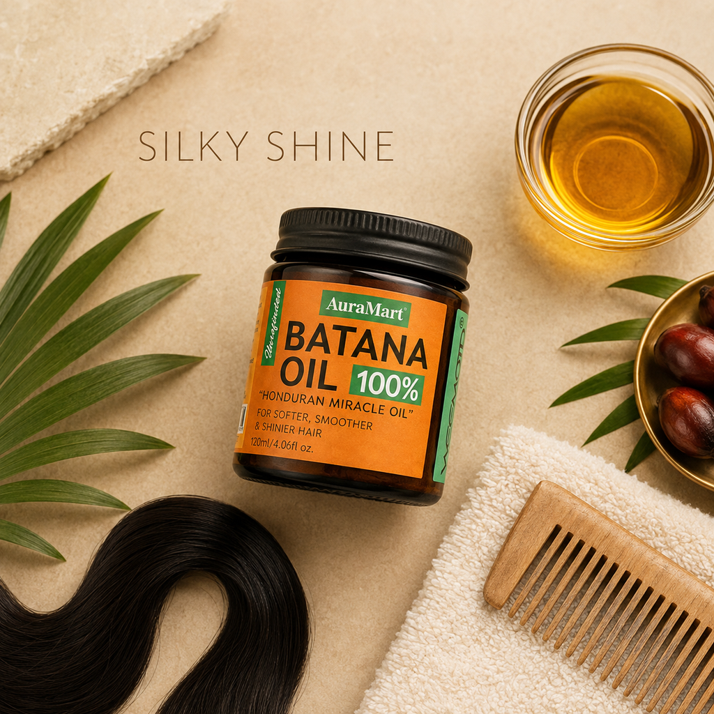 100% Raw Batana Oil for Hair lifestyle arrangement