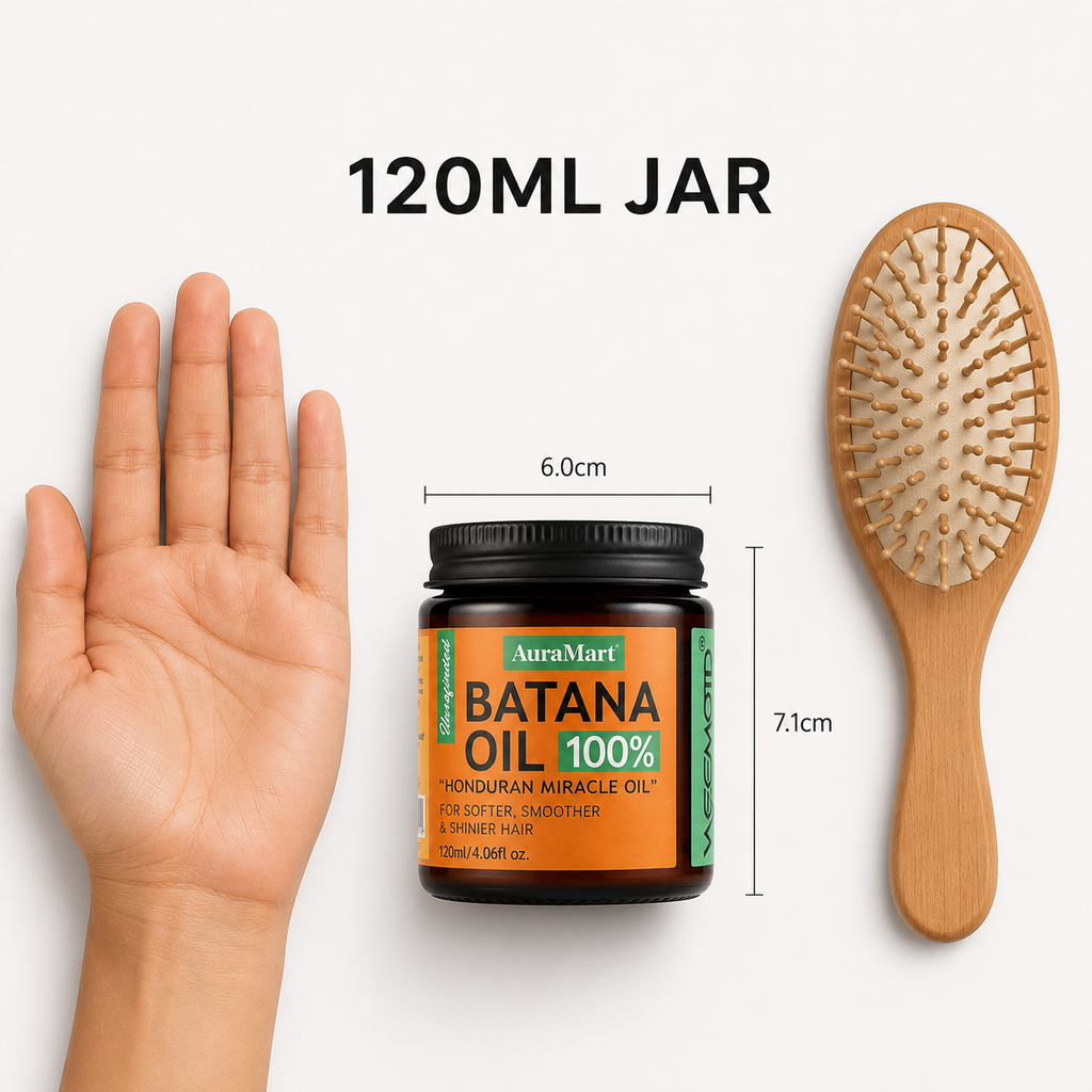 Raw Batana Oil for Hair scale reference; dimensions require source review