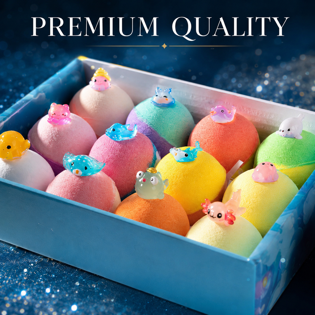 12-Piece Bath Bomb Gift Set for Kids external surface and finish detail