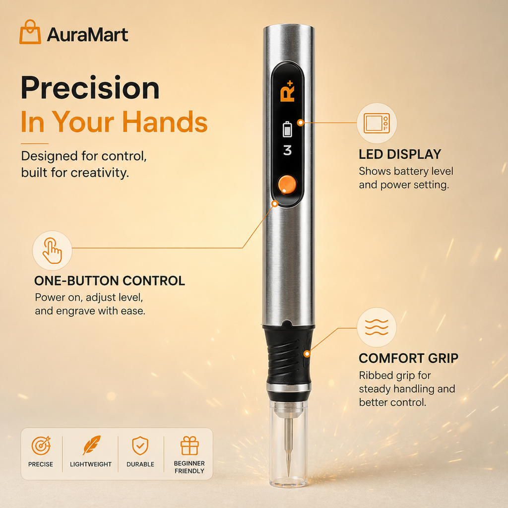 The Original Customizer Engraving Pen source-listed feature breakdown