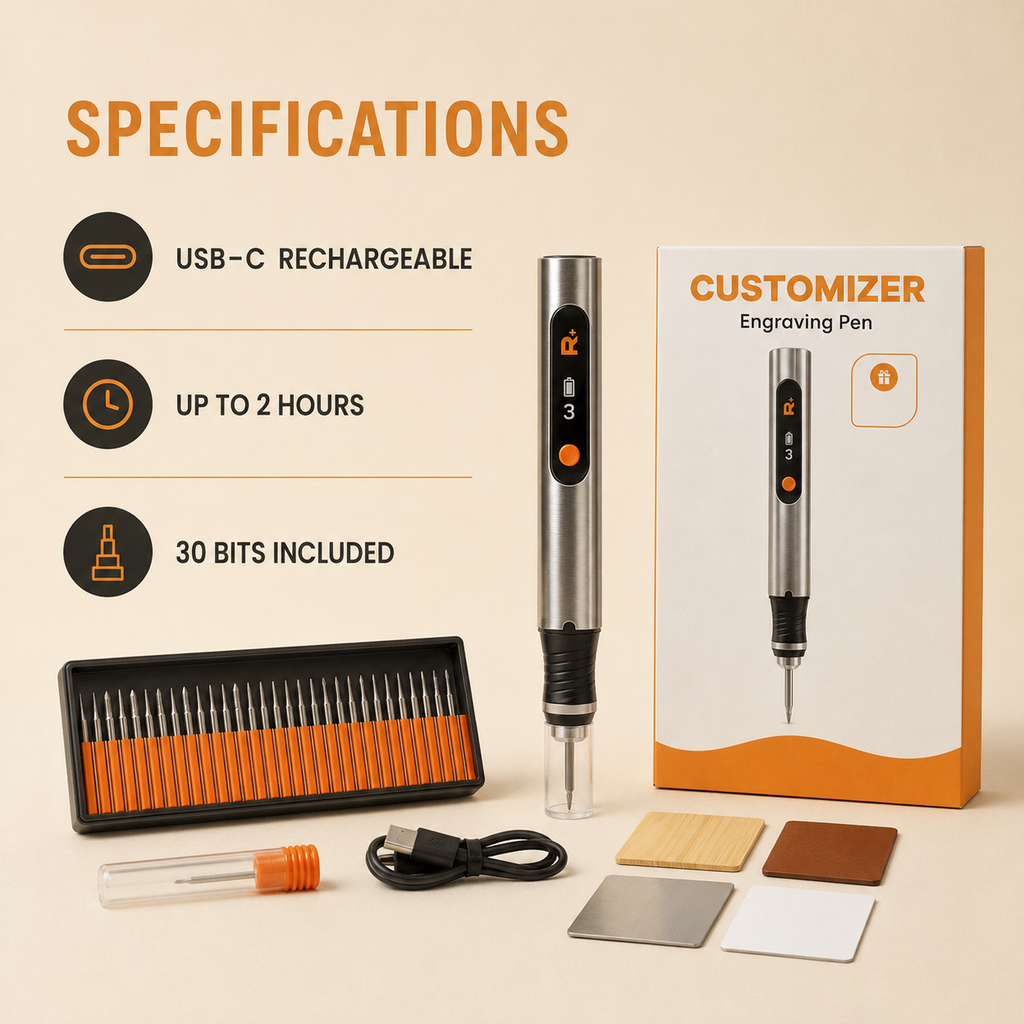 The Original Customizer Engraving Pen source-listed specification summary