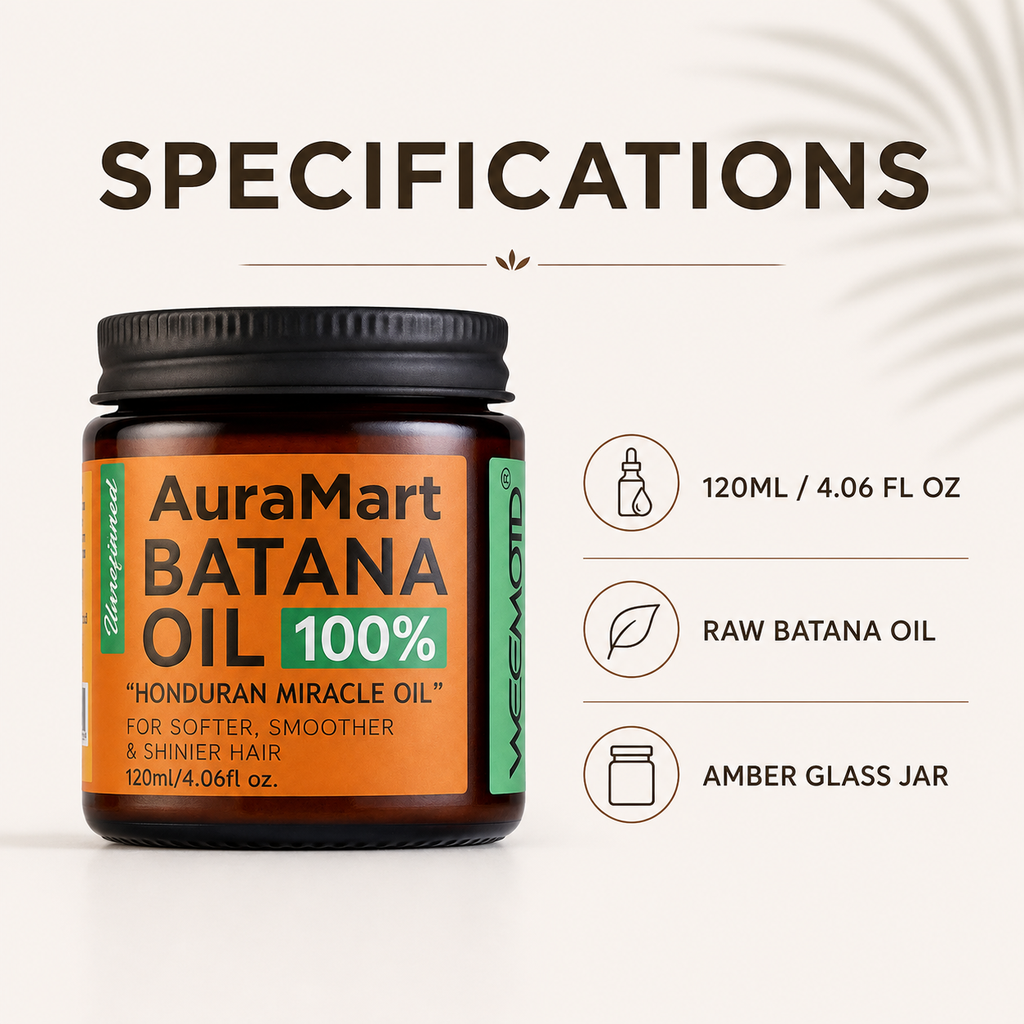 Raw Batana Oil for Hair source-listed specification summary