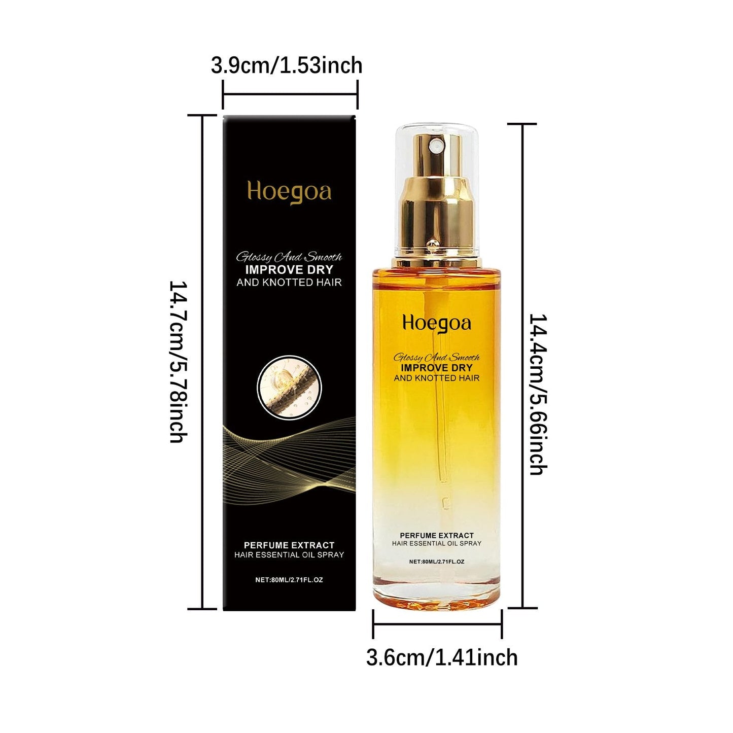 ✨Hoegoa 80ml Conditioning Oil Spray Scalp & Hair Strengthener Leave-In Conditioner Comforting Shampoo Cleanser