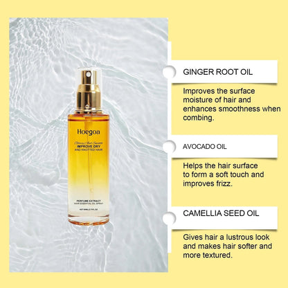 ✨Hoegoa 80ml Conditioning Oil Spray Scalp & Hair Strengthener Leave-In Conditioner Comforting Shampoo Cleanser