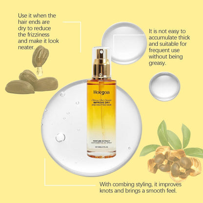 ✨Hoegoa 80ml Conditioning Oil Spray Scalp & Hair Strengthener Leave-In Conditioner Comforting Shampoo Cleanser