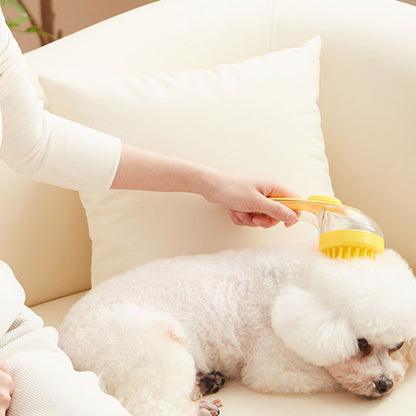 🔥🐶Pet Bath Brush with Long Handle & Shampoo Dispenser🌿