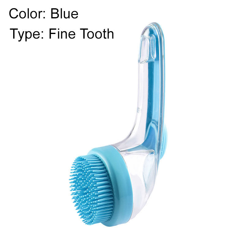 🔥🐶Pet Bath Brush with Long Handle & Shampoo Dispenser🌿
