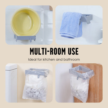 🗑️No-Drill Wall-Mounted Folding Trash Bag Holder🎁