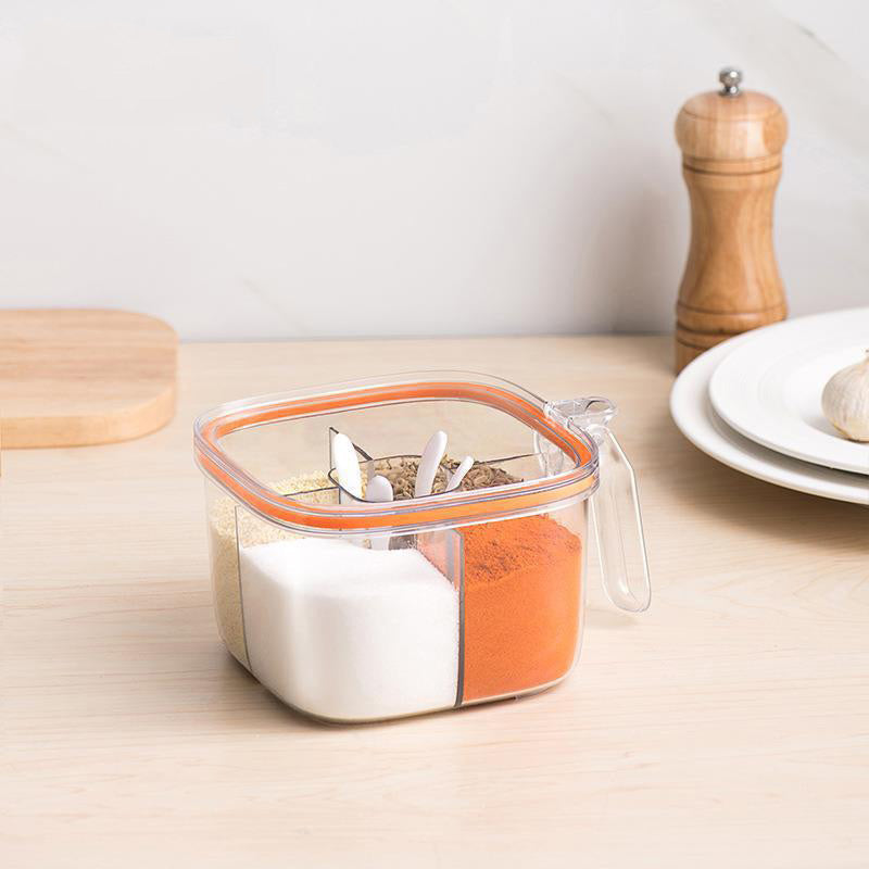 4 Compartments Clear Sealed Seasoning Box