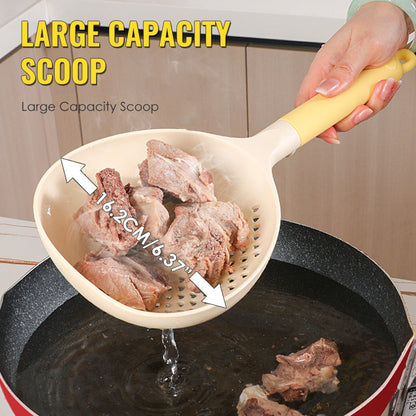 🥄  2-IN-1 SERVING SPOON - Large Capacity with Built-in Strainer, Heat-Resistant Silicone for Cooking and Serving, Dishwasher Safe 🍝🔍