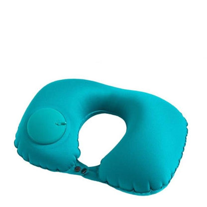 🎄Kerstdeal ALTIJD 50% KORTING!🚄Opblaasbaar U-vormig Reiskussen (Pers Type) - Ingesloten Pomp (30s Opblazen) + Compact Draagbaar: Comfortabel Tijdens Trein/Autoreizen!