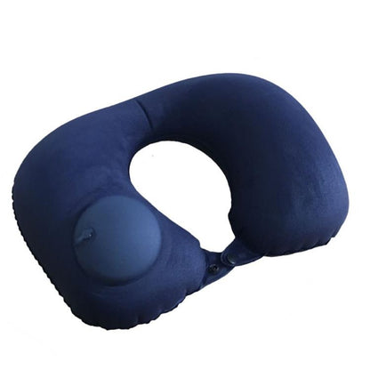 🎄Kerstdeal ALTIJD 50% KORTING!🚄Opblaasbaar U-vormig Reiskussen (Pers Type) - Ingesloten Pomp (30s Opblazen) + Compact Draagbaar: Comfortabel Tijdens Trein/Autoreizen!