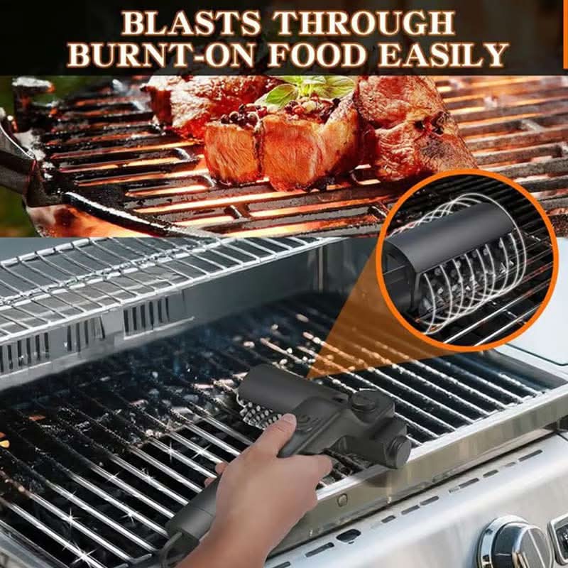 🔥🔥Cordless Electric BBQ Brush Cleaner – Deep Cleaning, Long Handle & Rechargeable🍖